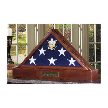 Large Flag Display case for 5 x 9.5 Flag - Burial Flag - 3ft x 5ft American flag or 5ft x 9.5ft flag, American Burial Flag.
