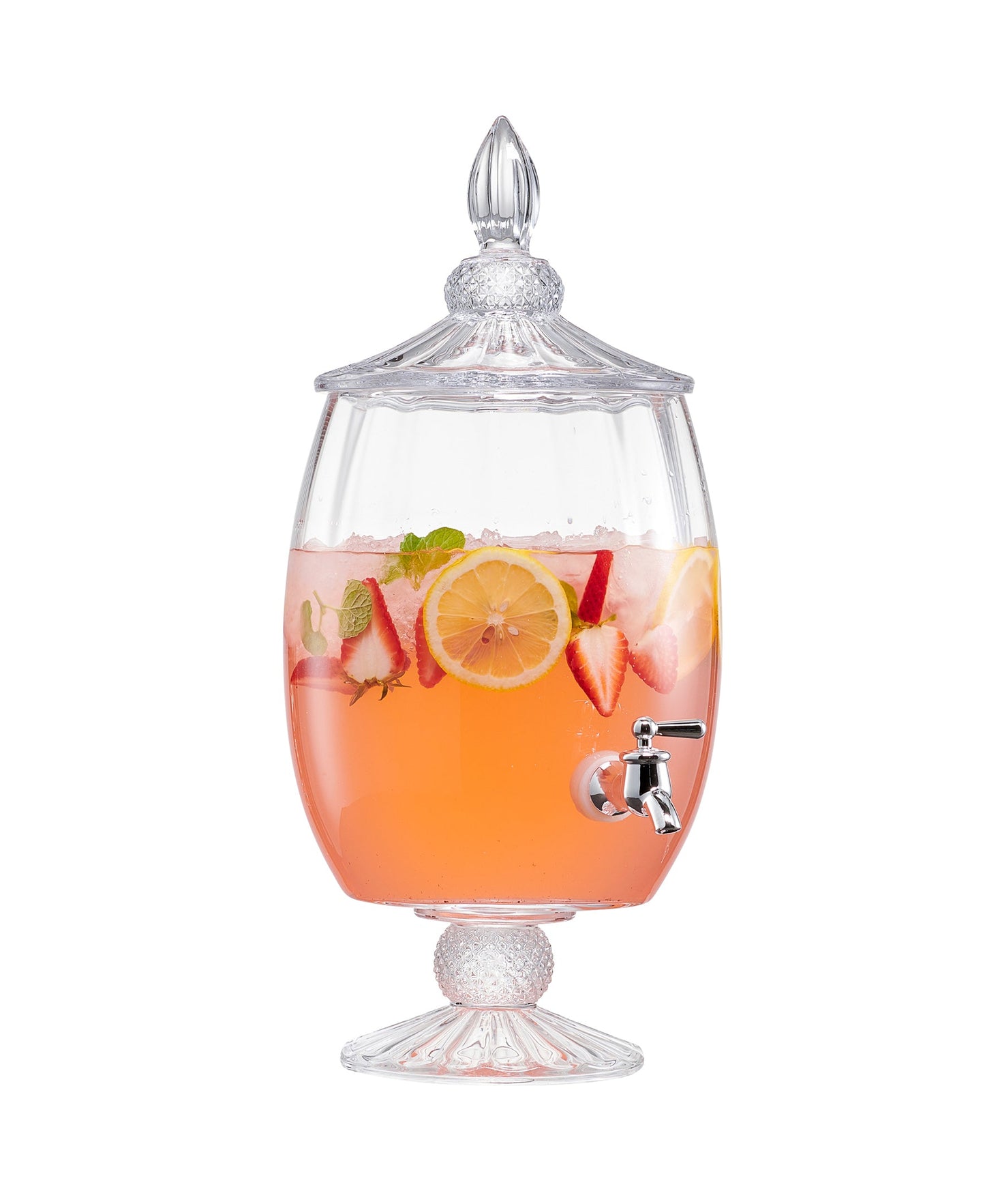 Madison Optic Glass Beverage Dispenser 217.6oz /1.7 GAL