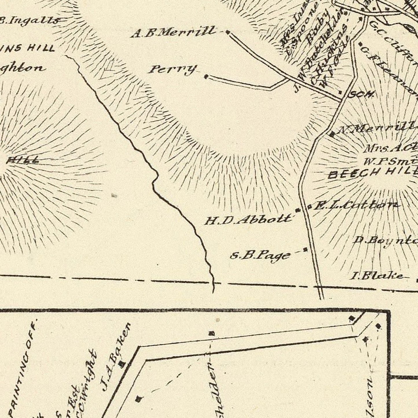 Vintage Map of Ashland, New Hampshire 1892