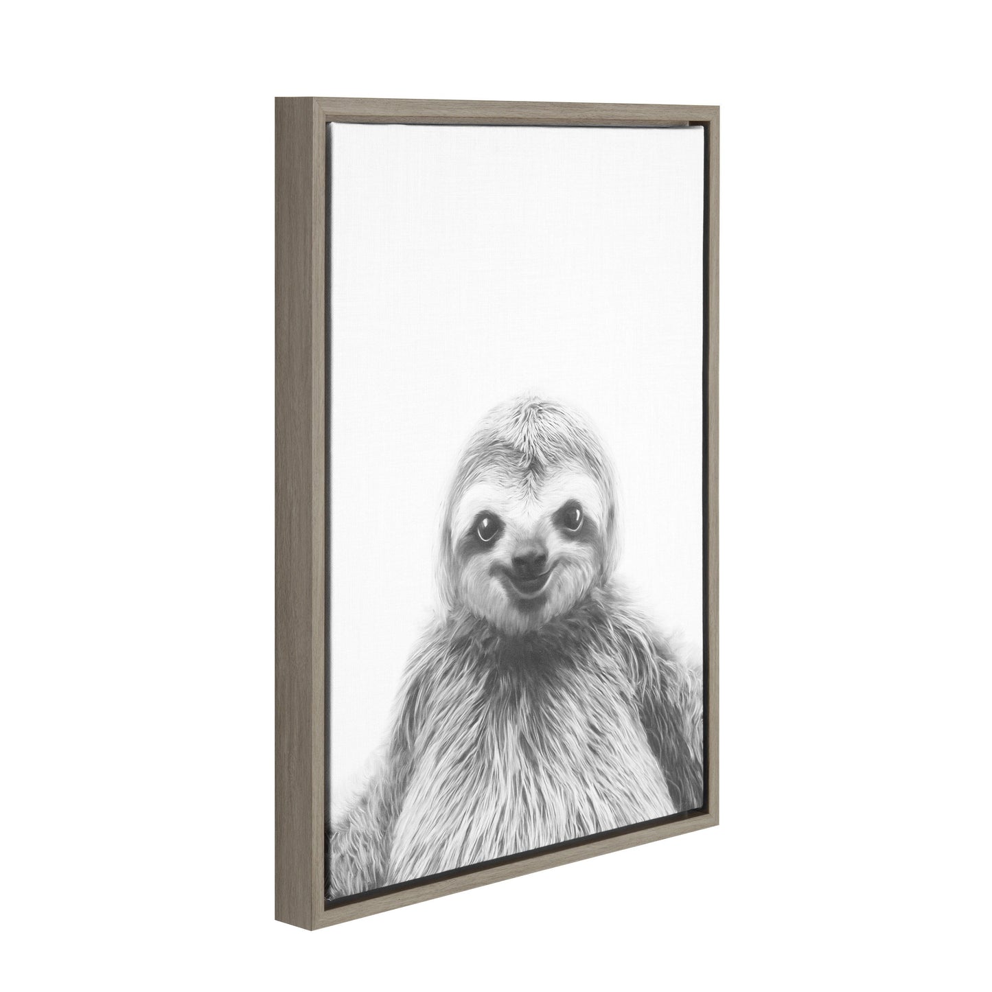 Sylvie Sloth Framed Canvas by Simon Te Tai