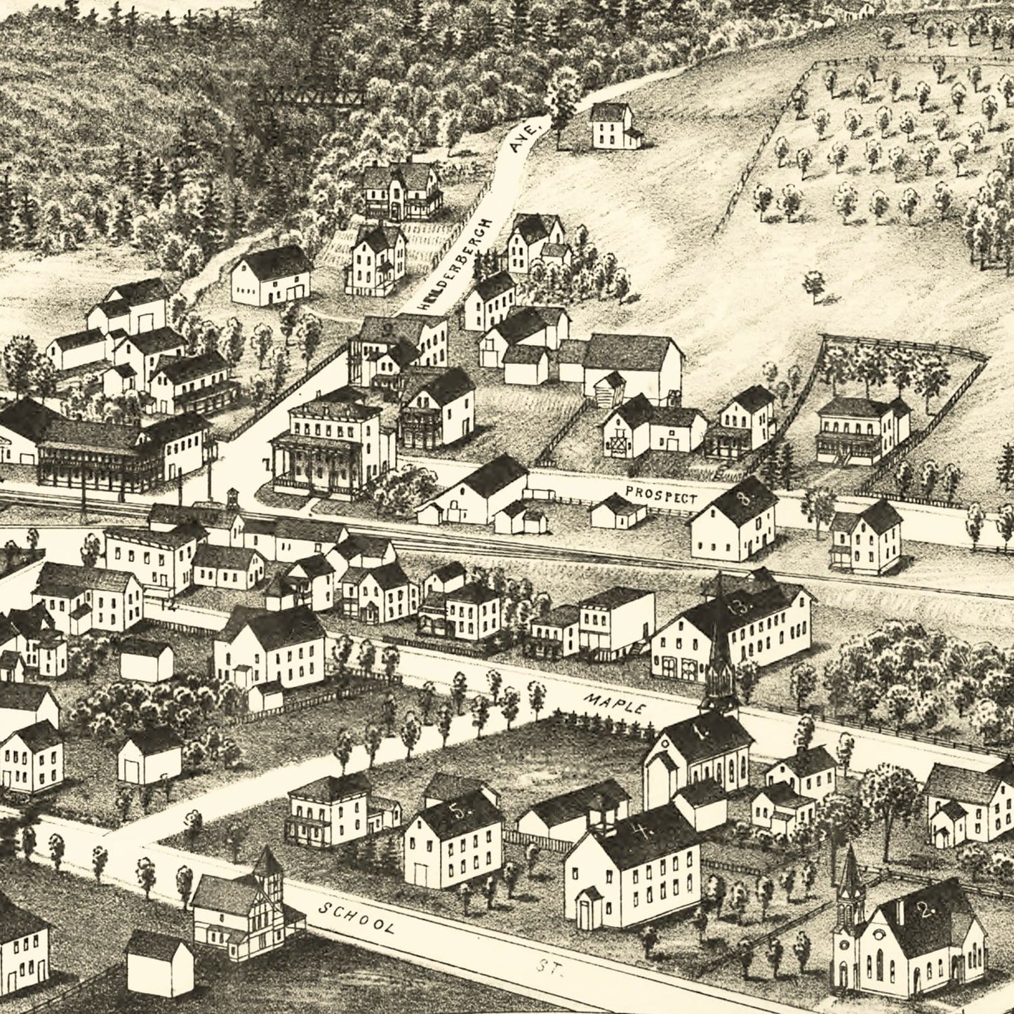 Vintage Map of Altamont, New York 1890