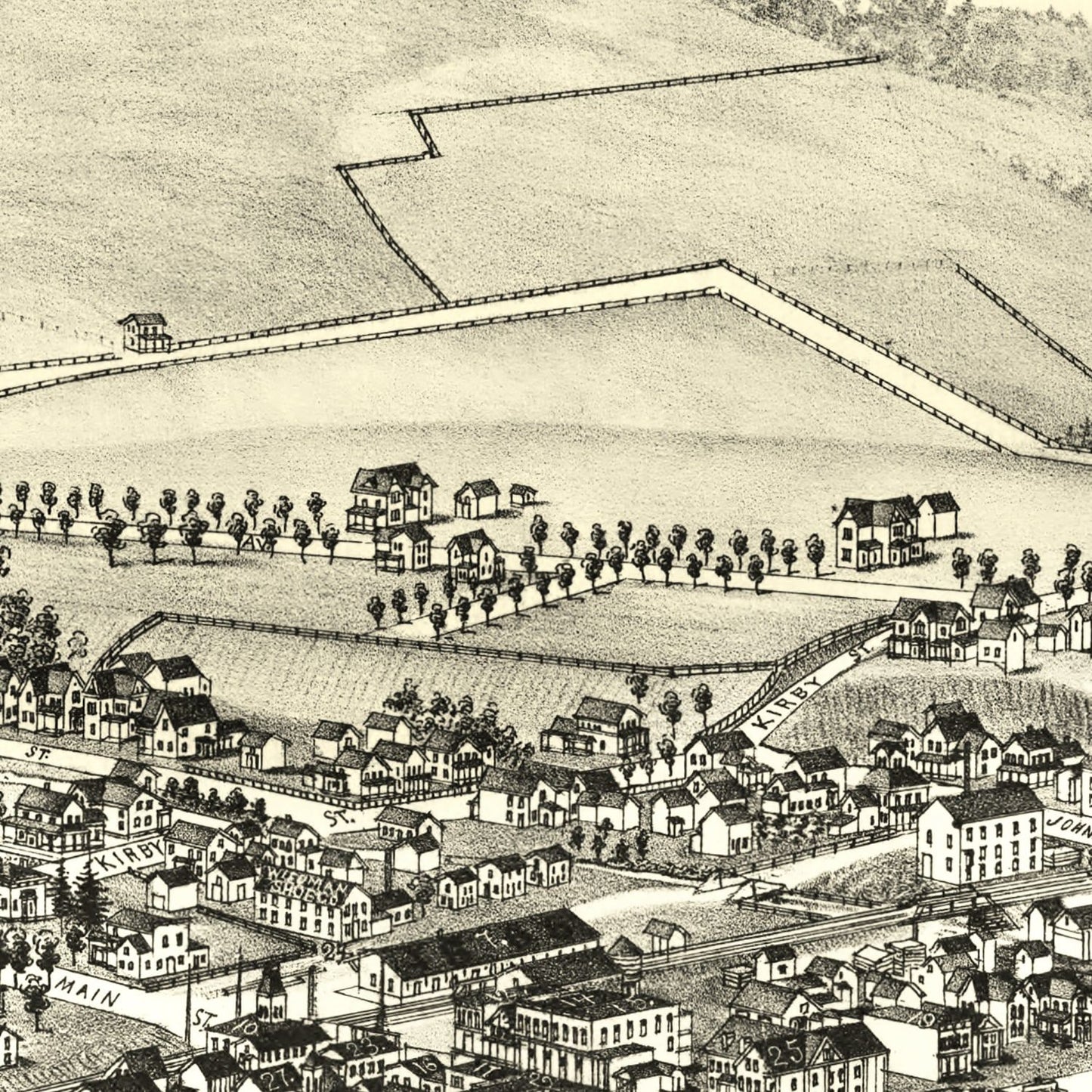 Vintage Map of Bainbridge, New York 1889