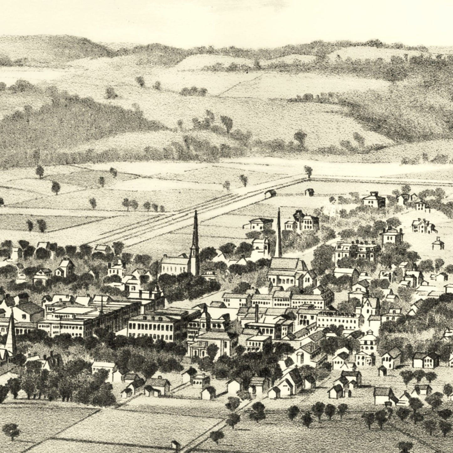 Vintage Map of Bath, New York 1878