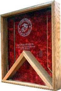 Marine Corps Shadow Box - Oak