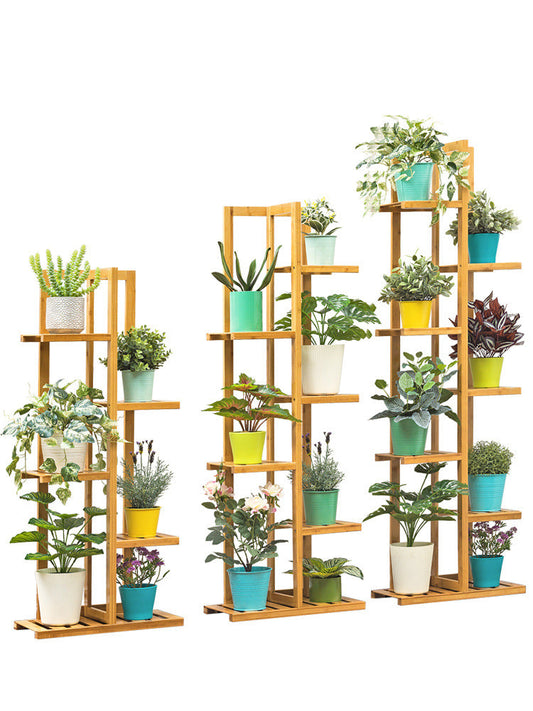 Multi-Level Bamboo Plant Stand Perfect for Succulents, Bonsai