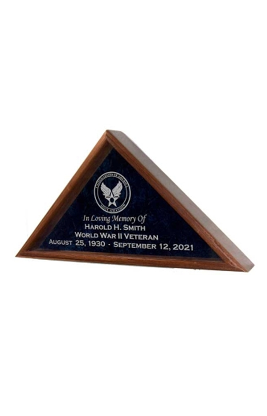 Ceremonial Casket Flag Cases, Casket Flag Case - Engraved Emblem