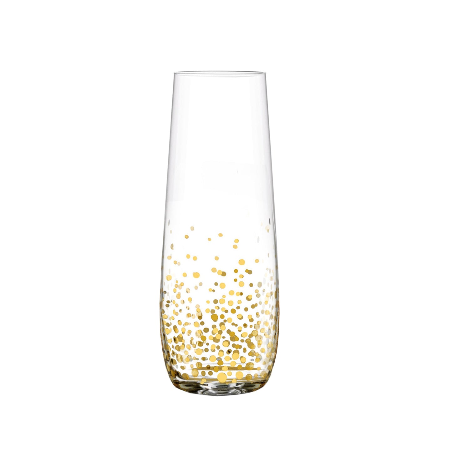 LUSTER GOLD SET/4 STEMLESS FLUTE 9.5oz/281ml 2.4x6.30" WHITE BOX