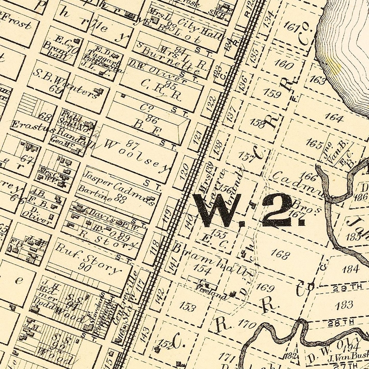 Vintage Map of Bayonne, New Jersey 1873