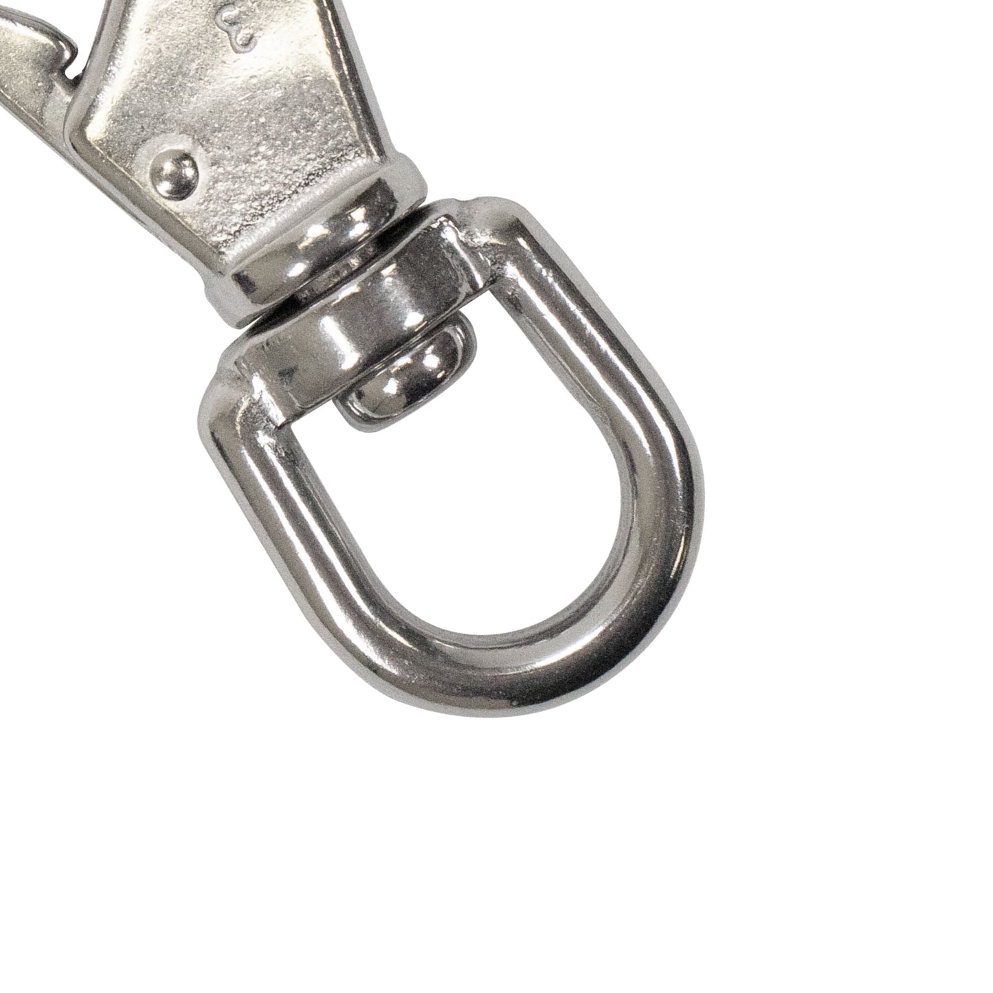 11.8cm Stainless Steel Swivel Eye Snap Hook Marine Clip Size #3, 16mm Opening