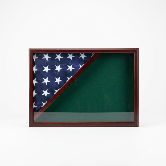 Shadow box for 5x9.5 flag, Walnut Finish
