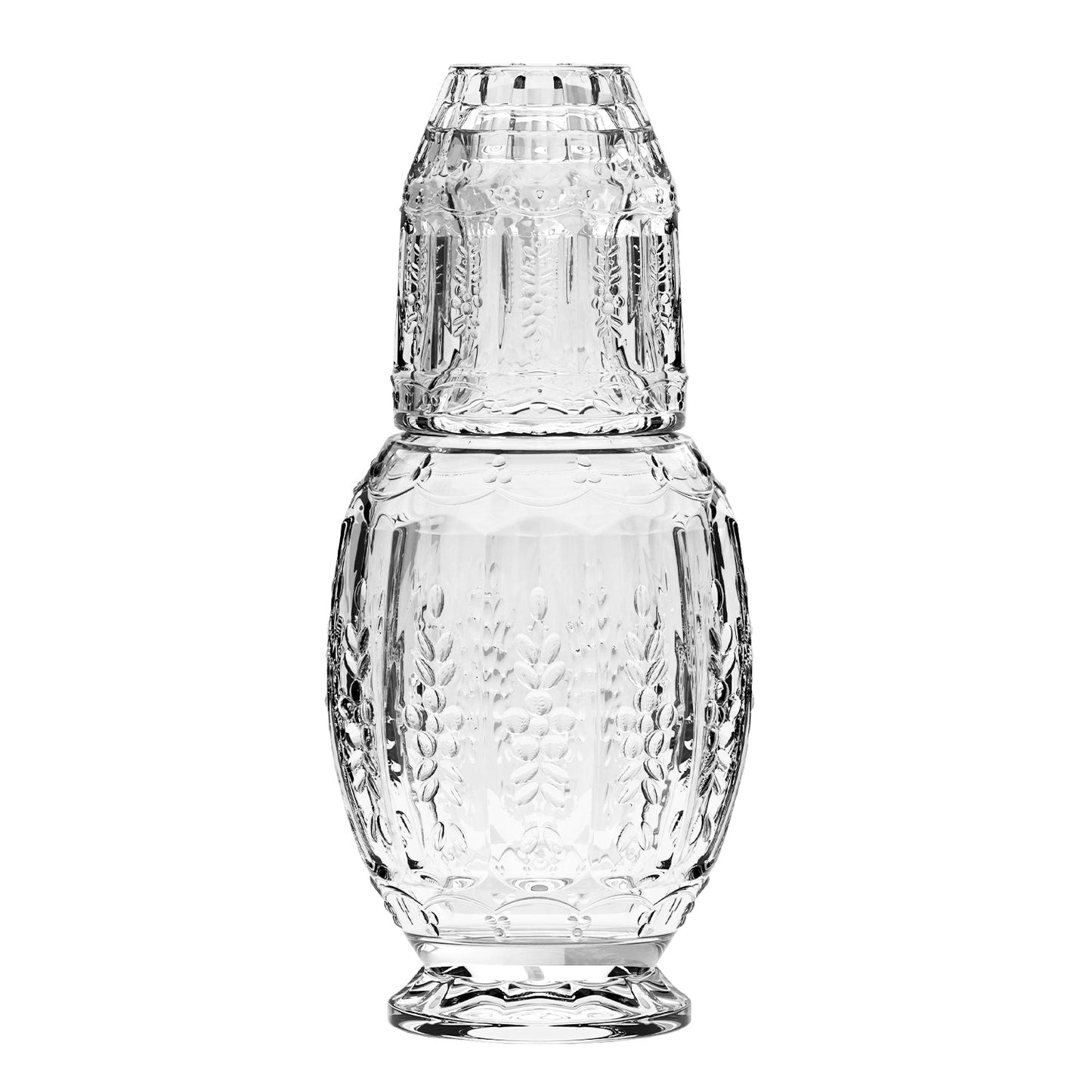 Vintage Clear Water Carafe With Tumbler 33.08oz.