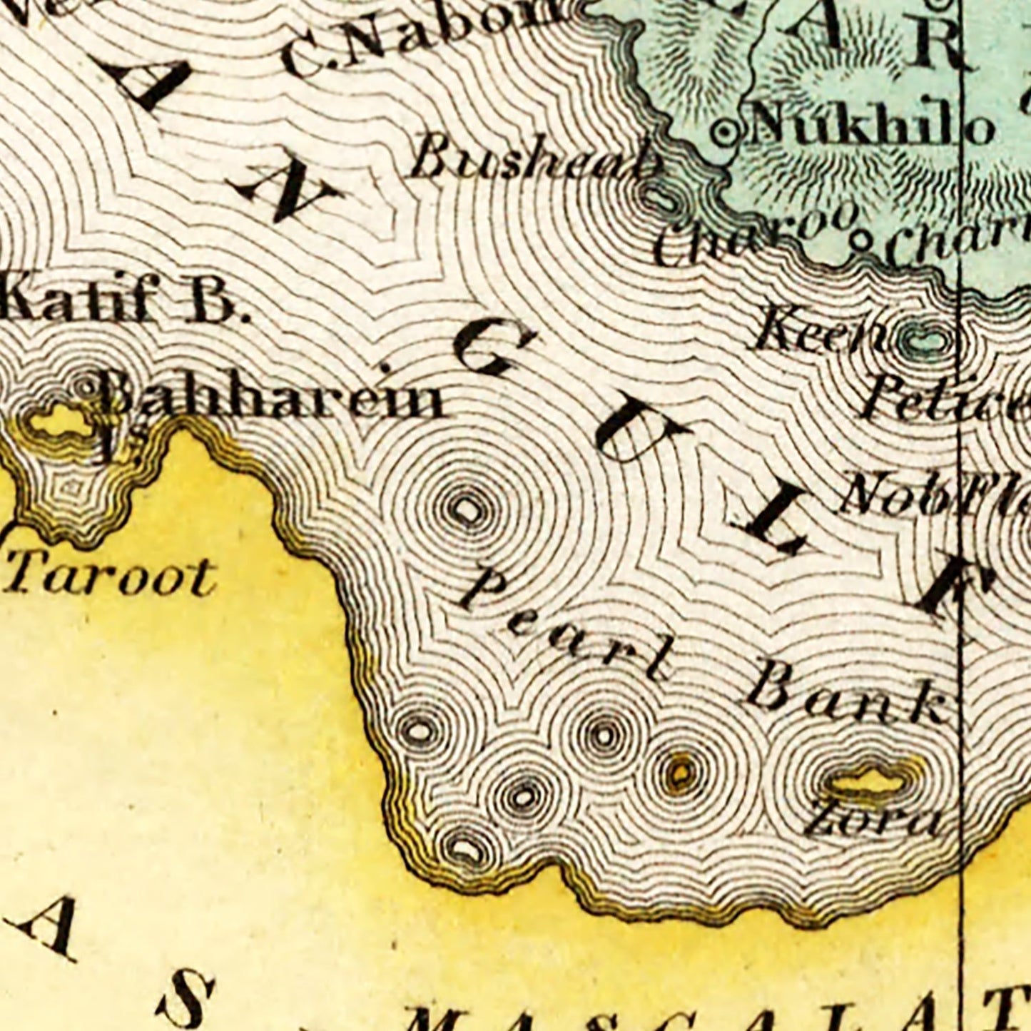 Vintage Map of Persia & Arabia 1836