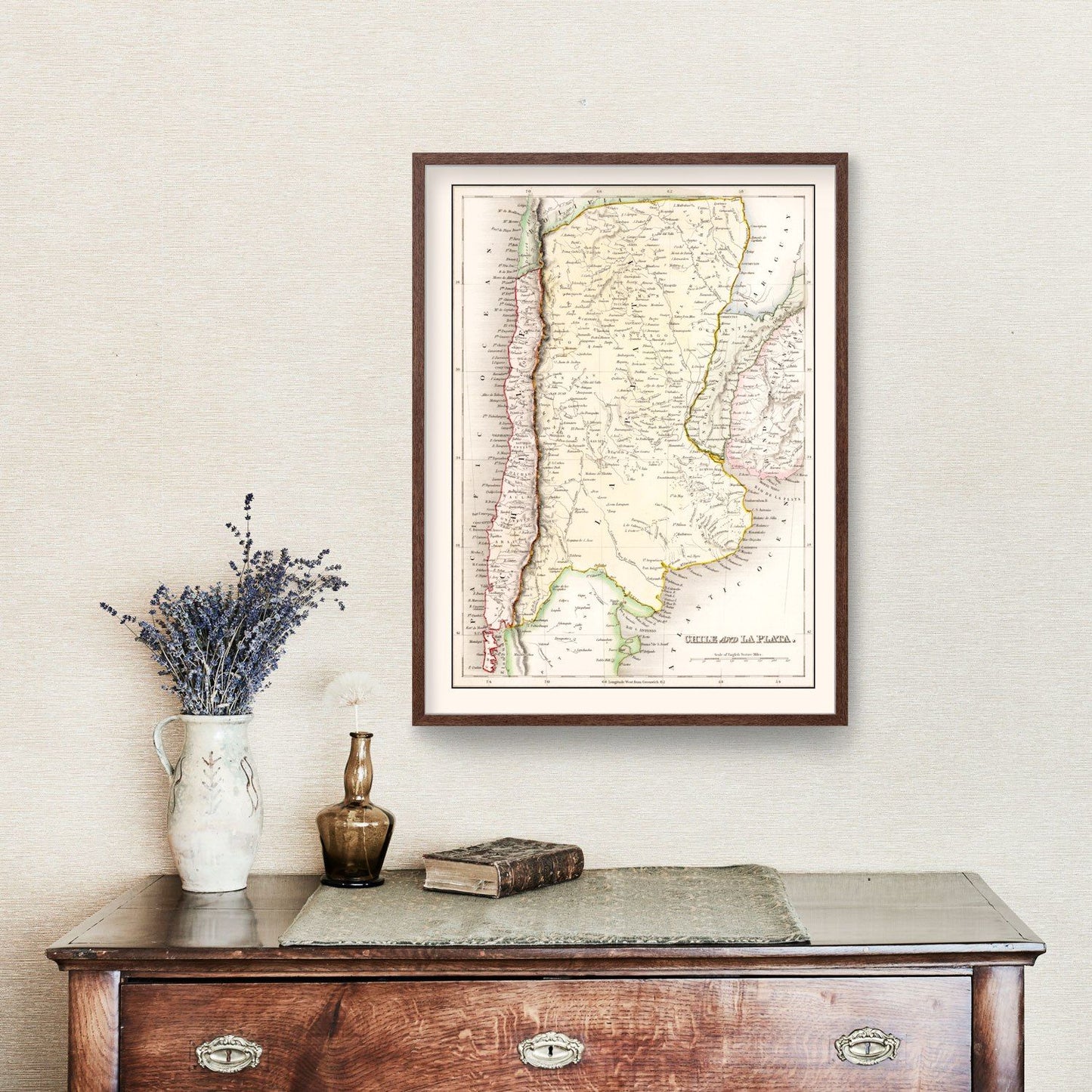 Vintage Map of Chile & La Plata 1832