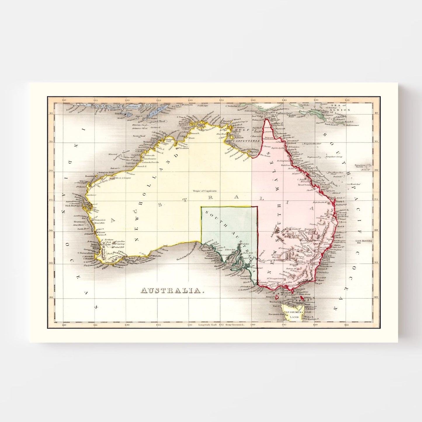 Vintage Map of Australia 1832