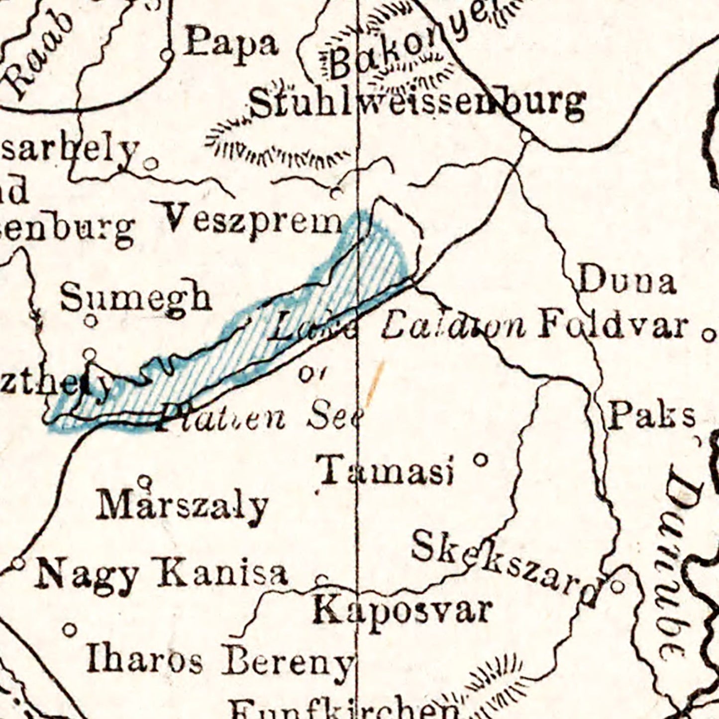 Vintage Map of Austria 1893