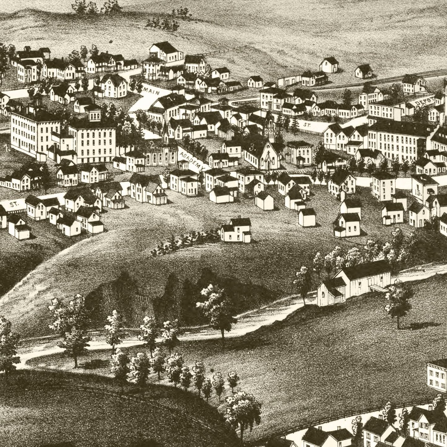 Vintage Map of Antwerp, New York 1888