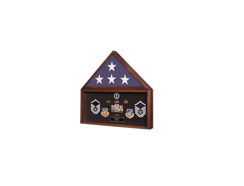 Burial Flag Medal Display case, Flag Document Holder, 5' x 8' flag
