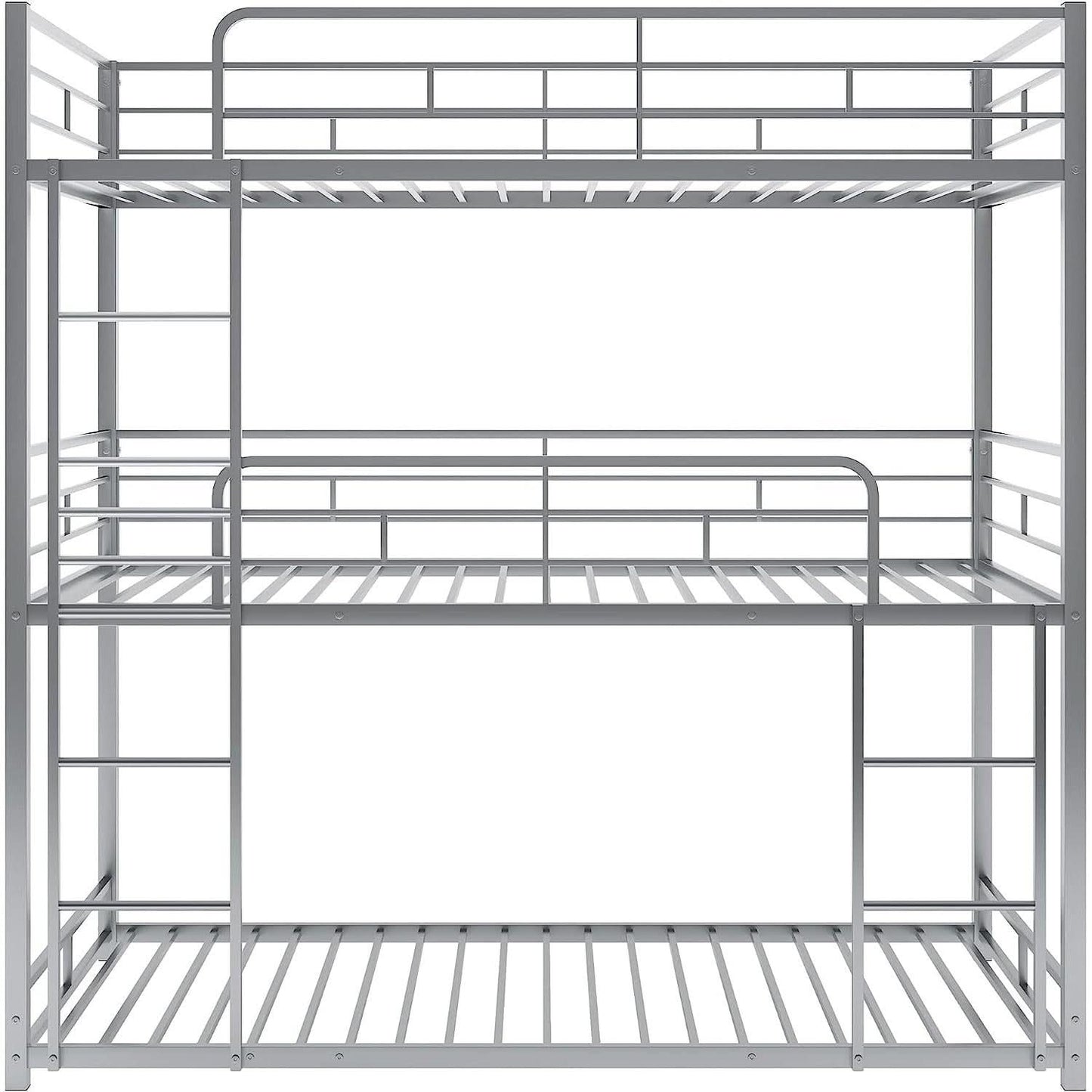 Black Triple Metal Bunk Bed Twin XL Full Queen Sizes