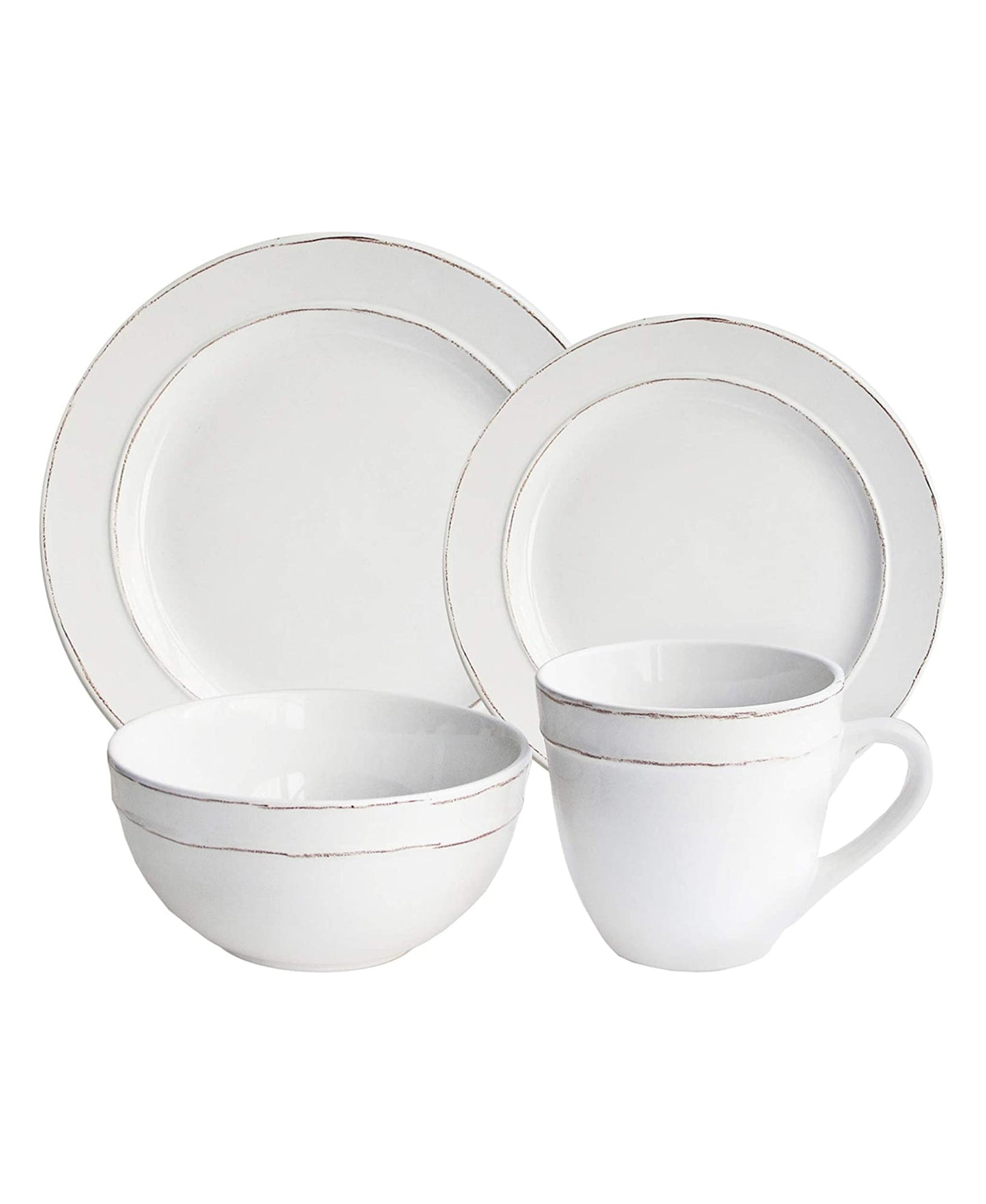 Olivia White 16-Piece Dinner Set