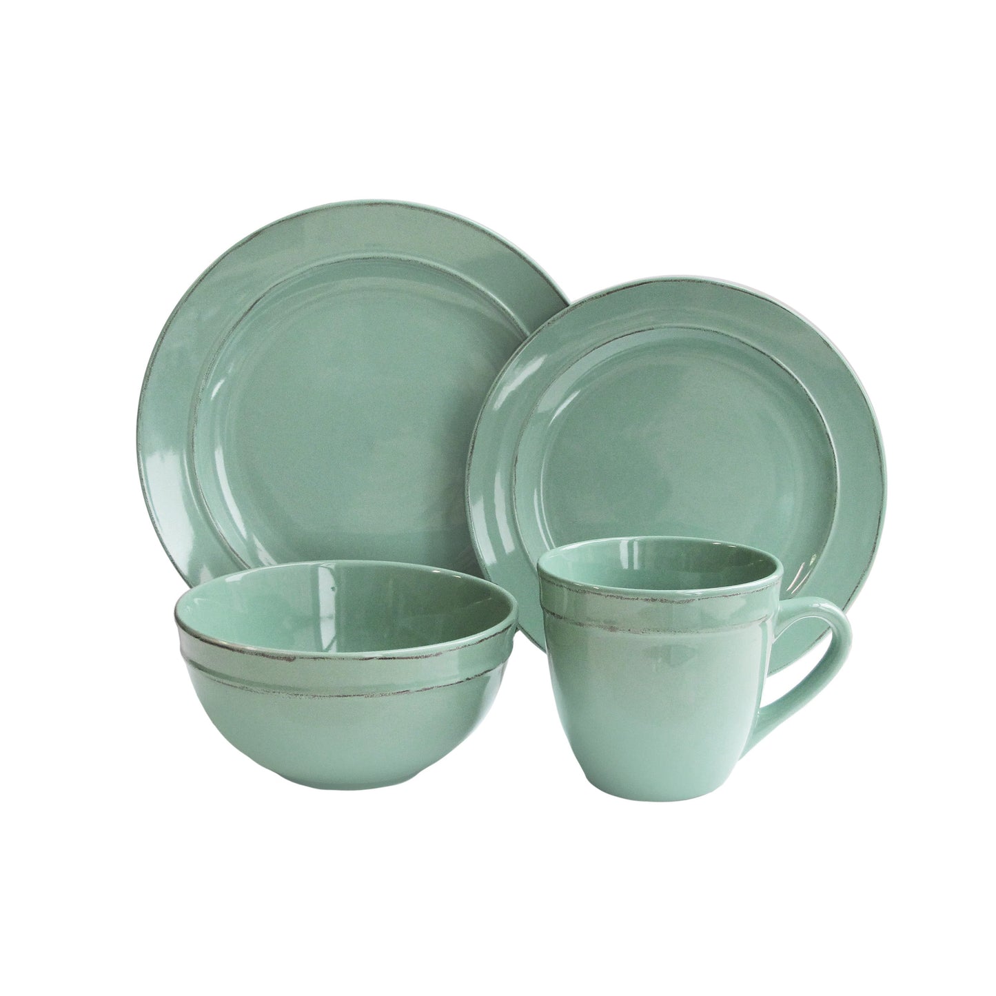 Olivia Seafoam 16-Piece Dinner Set