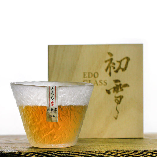 Japanese Edo Hand-Carved Whiskey Glass – Single or Sets