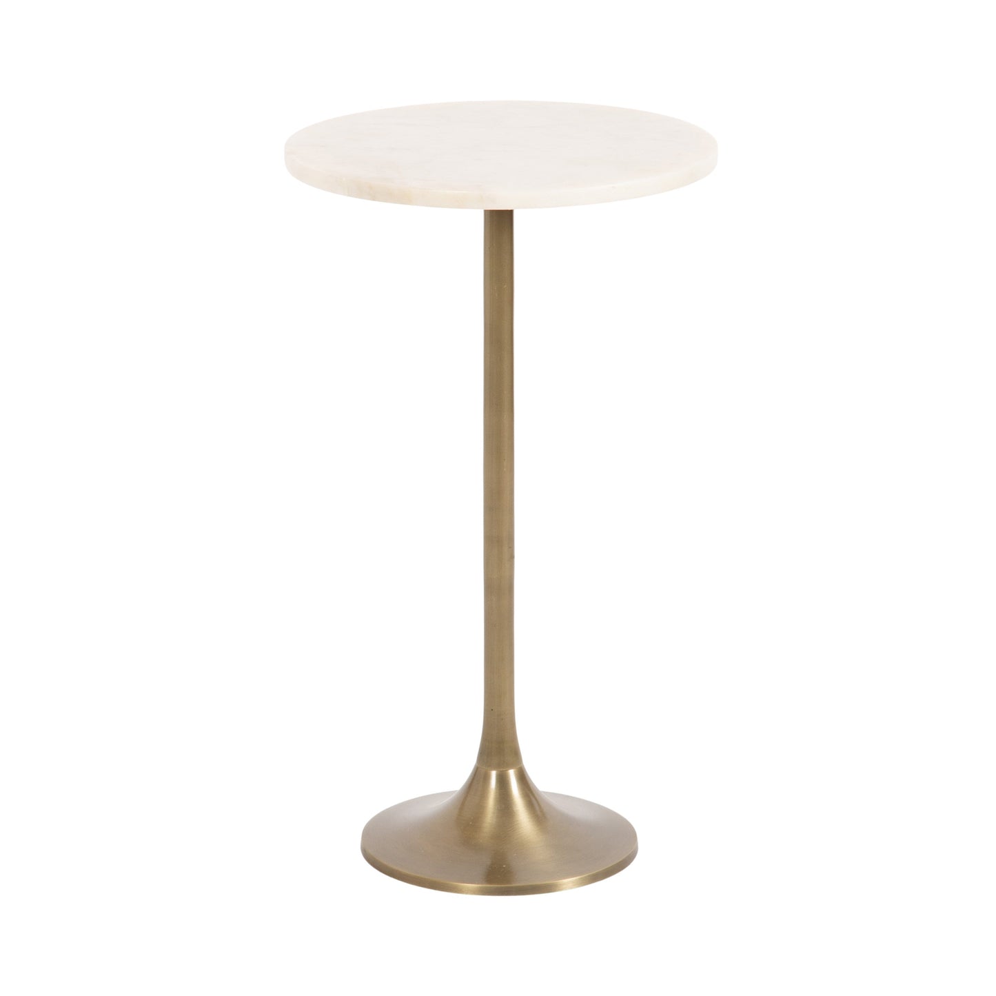 Baronet Round Marble and Metal Table