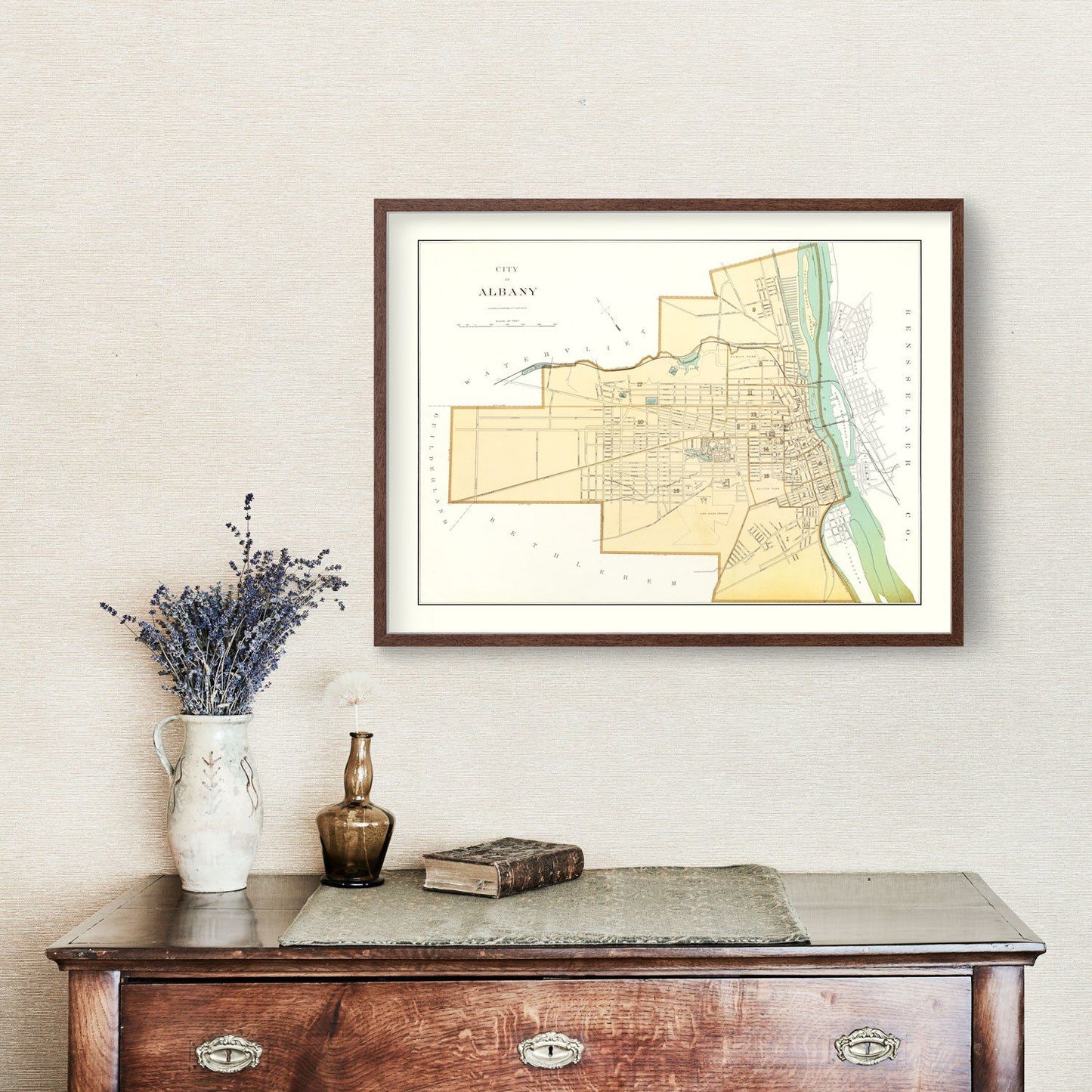 Vintage Map of Albany, New York 1895