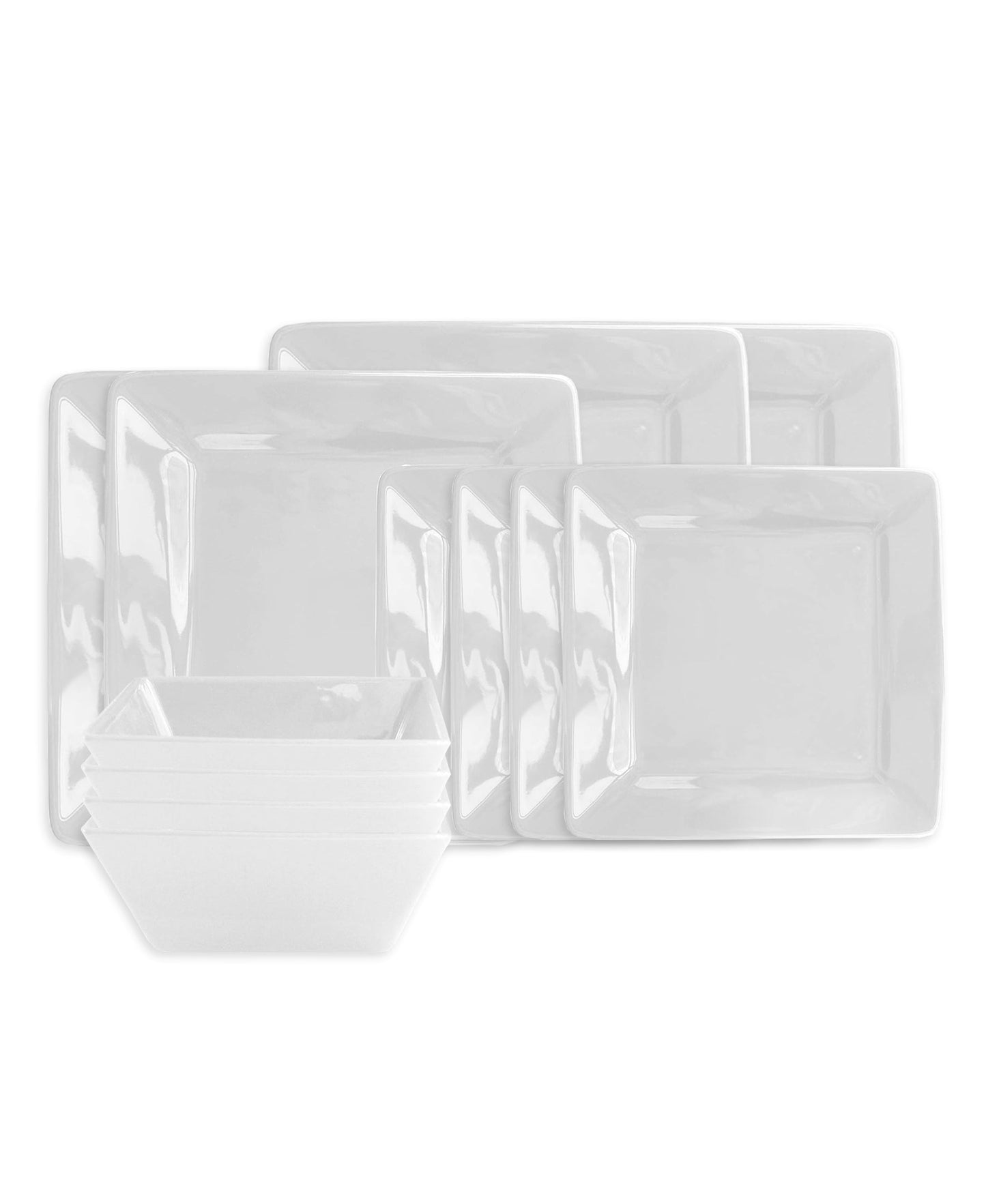 Kingsley White 12-Piece Dinner Set
