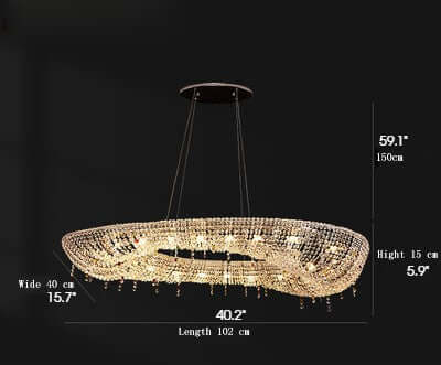 Oval Modern Crystal Chandelier