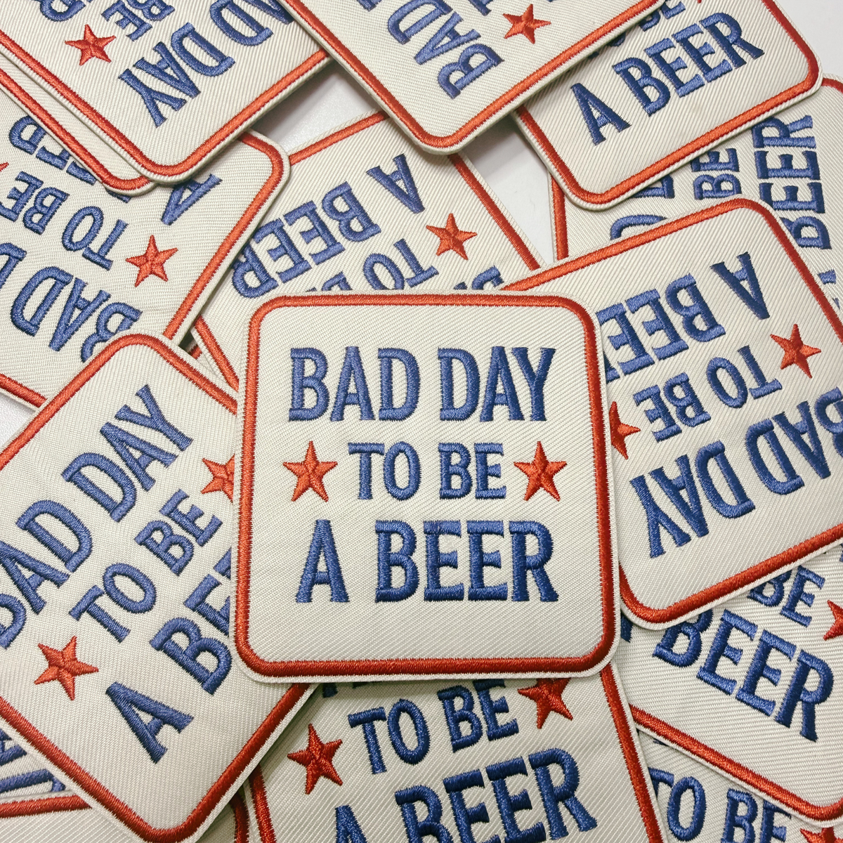 Bad Day to be a BEER (2.75" x 3") Patriotic - Embroidered Hat Patch