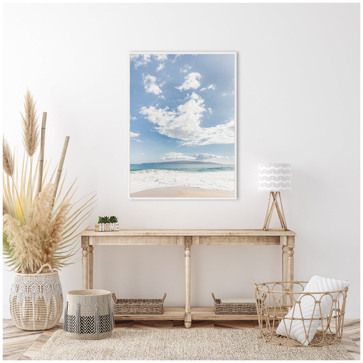 Sylvie Beach Framed Canvas by Alicia Abla