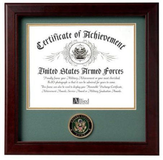 Flag Connections United States Army Certificate of Achievement Frame with Medallion - 8 x 10 inch.