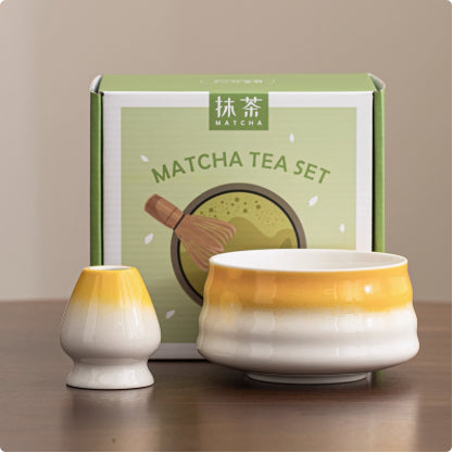 Ceramic Matcha Bowl Set – Two-Piece Stoneware