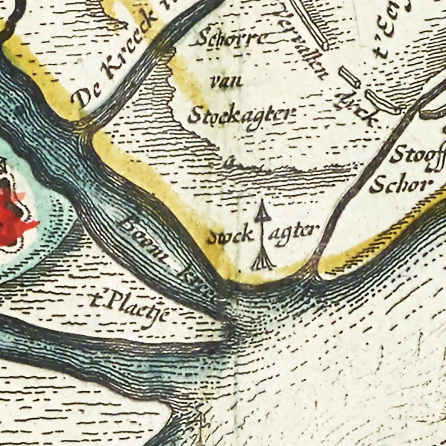 Vintage Map of Antwerp, Belgium 1665
