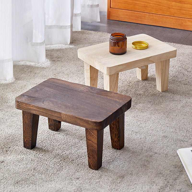 Japanese Solid Wood Stool – Minimalist, Thick-Leg Design