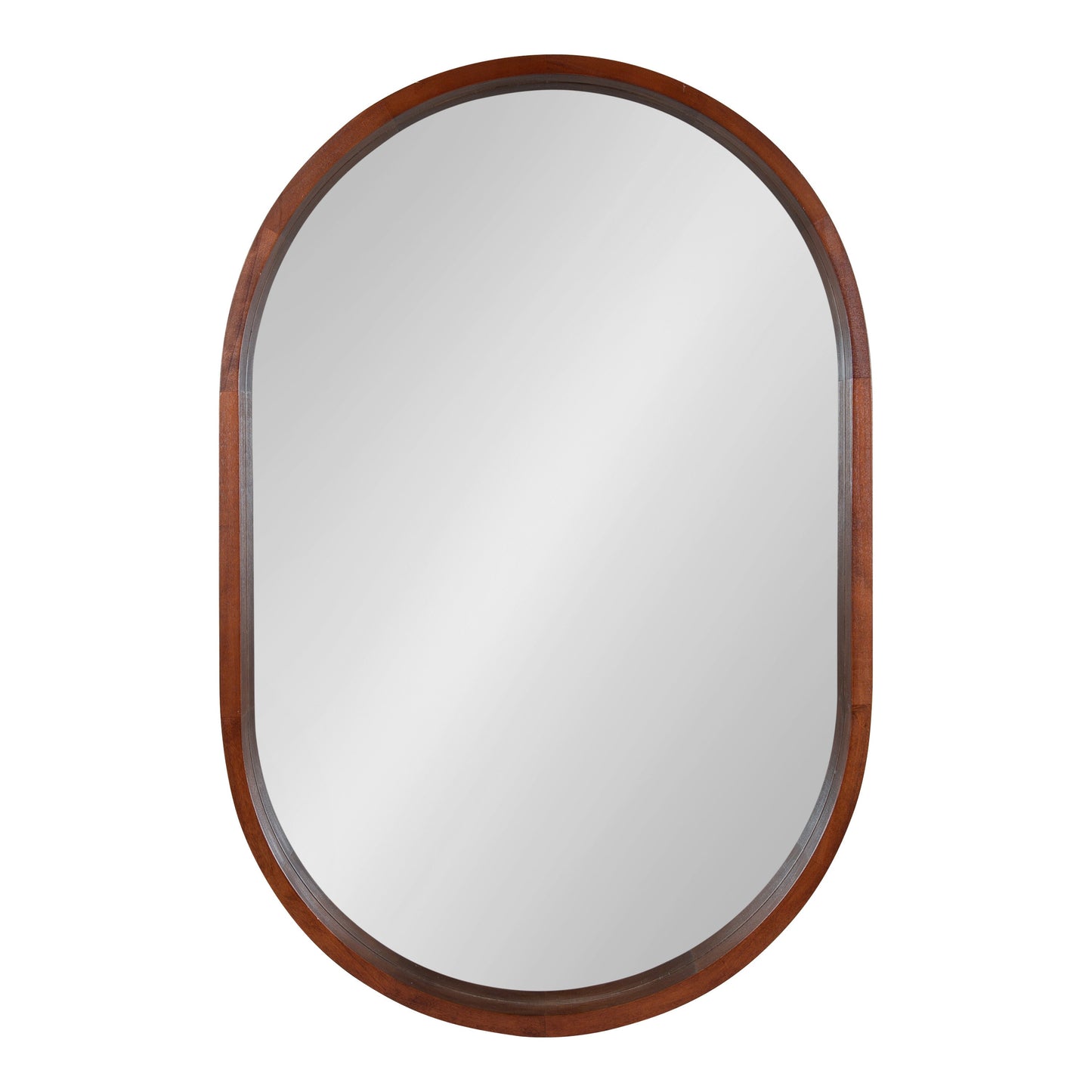 Hutton Wood Framed Capsule Mirror