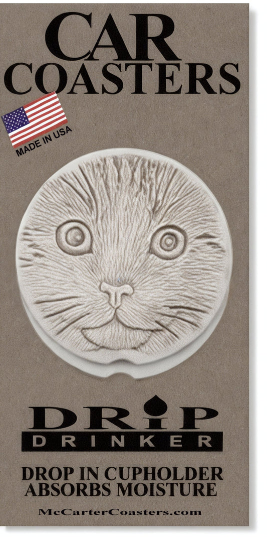 Cat Face Car Coasters