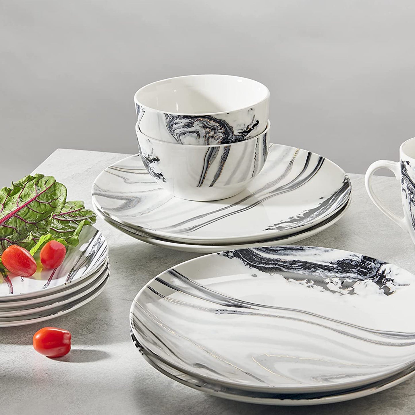 Marble Coupe 16-Piece Dinner Set