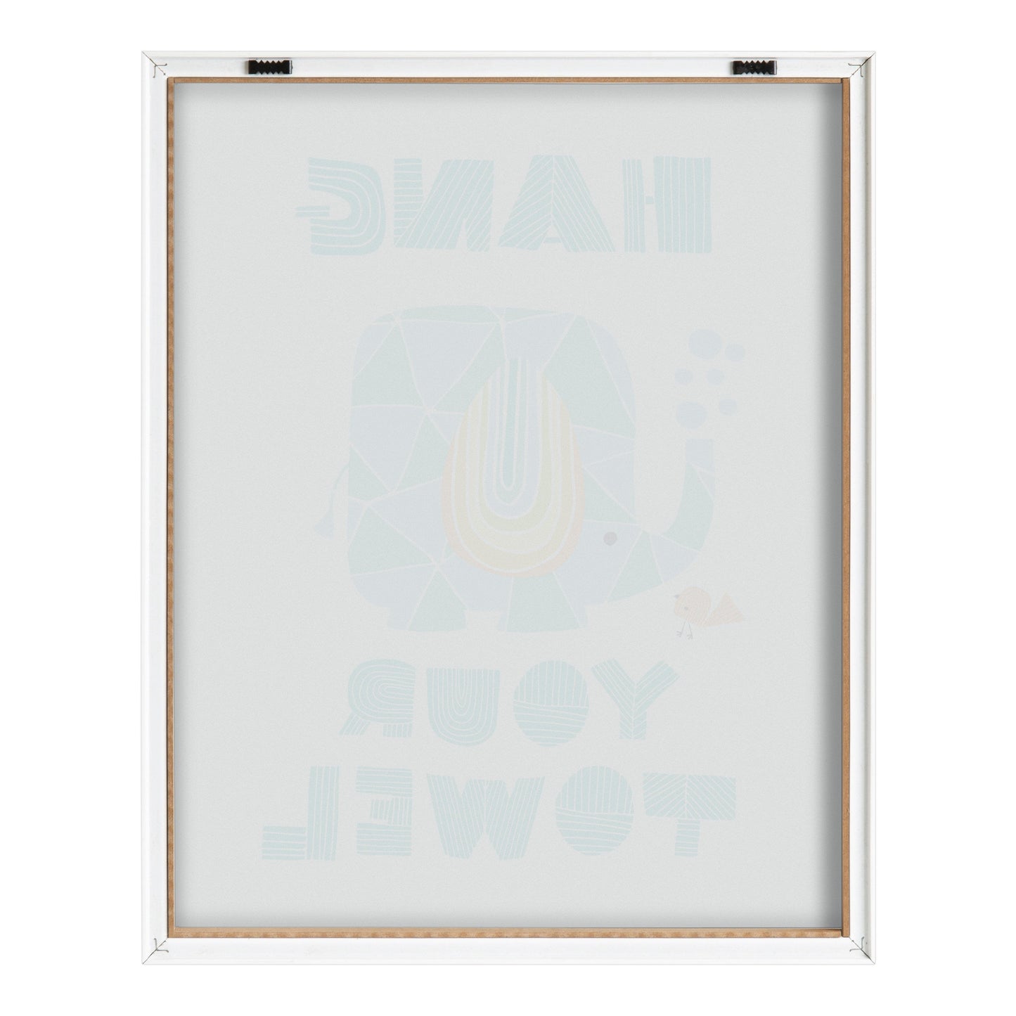 Blake Splish Splash Zoo Elephant Framed Printed Glass by Heather Rosas