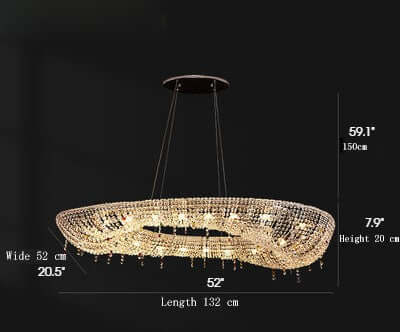 Oval Modern Crystal Chandelier