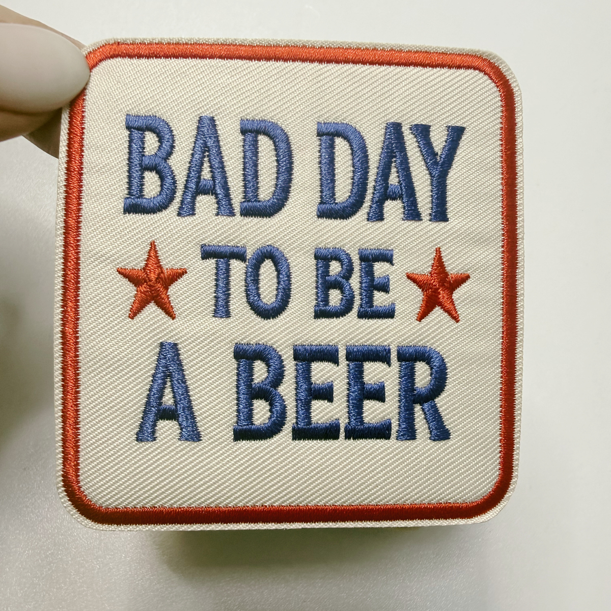 Bad Day to be a BEER (2.75" x 3") Patriotic - Embroidered Hat Patch