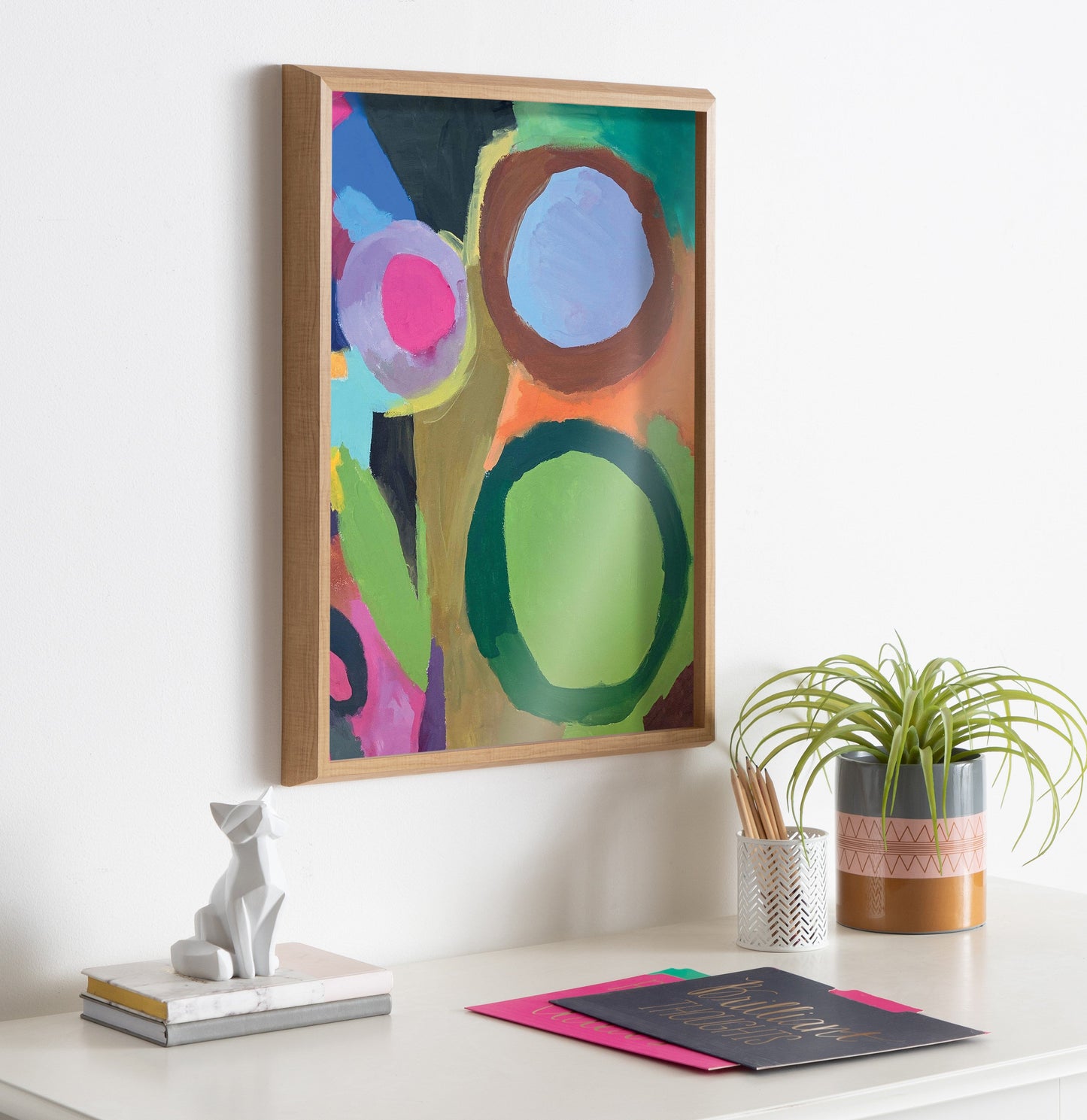 Blake Circle of Love Framed Printed Glass by Caleb Griswold