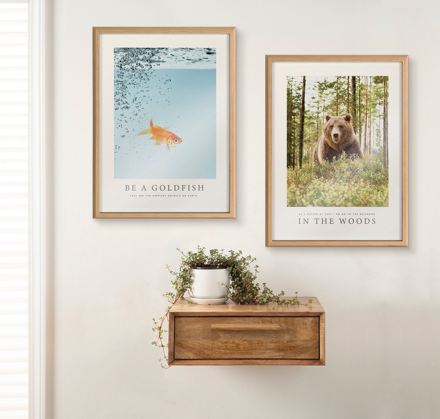 Blake Be A Goldfish Framed Printed Glass by The Creative Bunch Studio