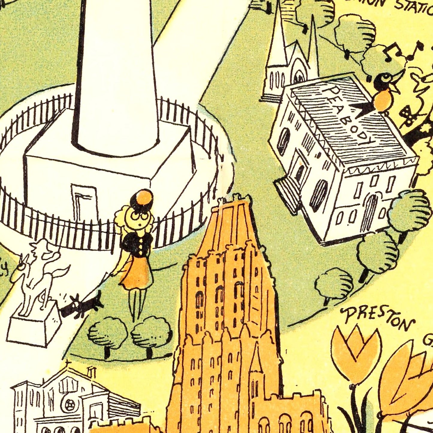 Vintage Map of Baltimore, Maryland 1947