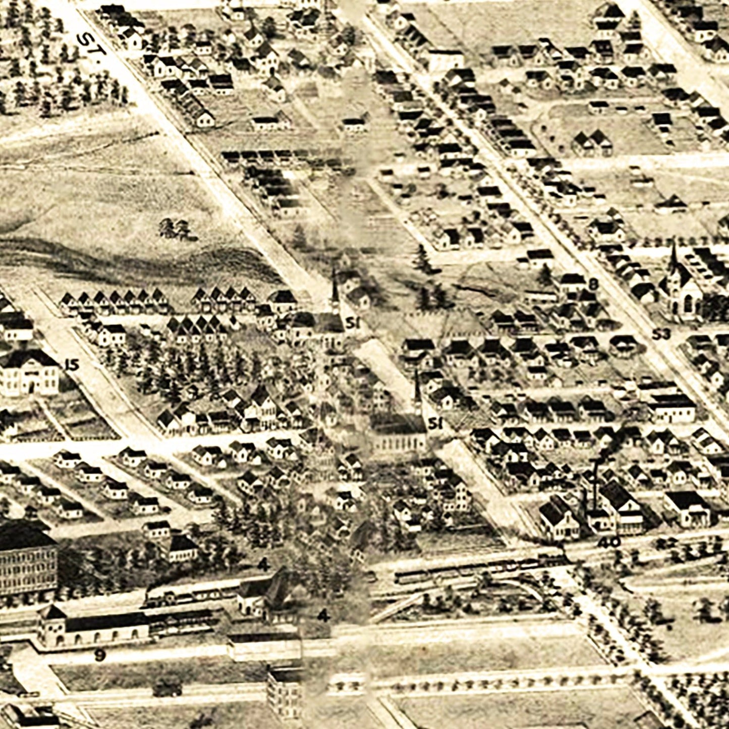 Vintage Map of Anniston, Alabama 1903