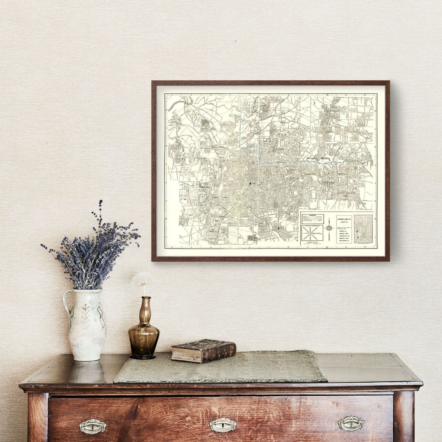 Vintage Map of Atlanta, Georgia 1947