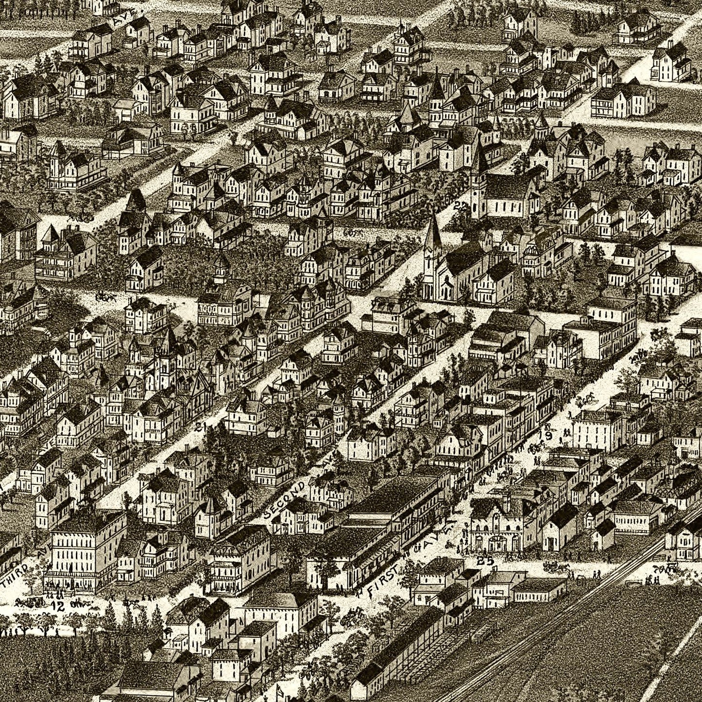 Vintage Map of Atlantic Highlands, New Jersey 1894
