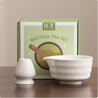 Ceramic Matcha Bowl Set – Two-Piece Stoneware