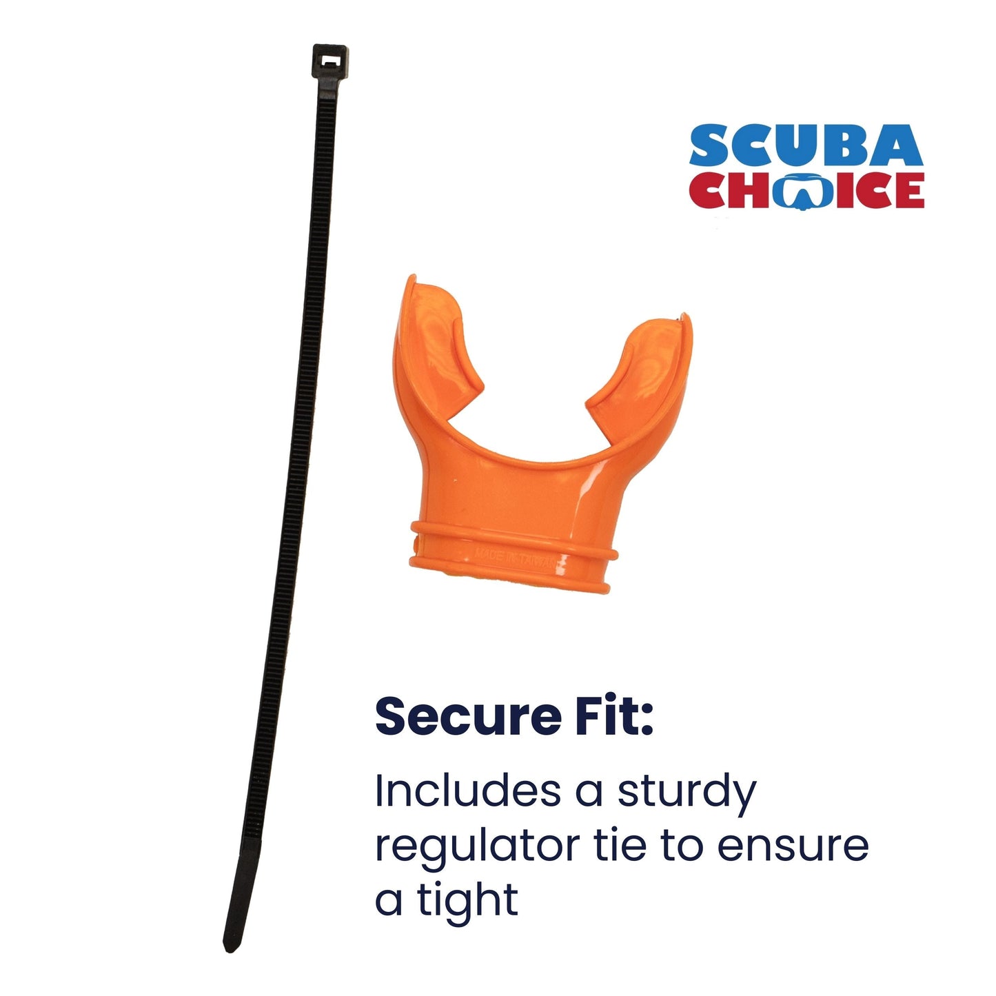 Scuba Choice Scuba Diving Orange Silicone Regulator Octopus Mouthpiece