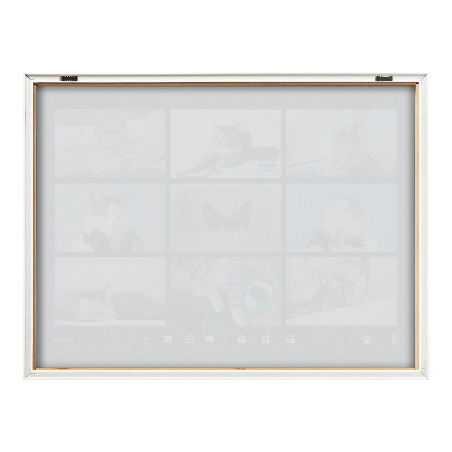 Blake Video Chat Cats Framed Printed Glass by The Creative Bunch Studio